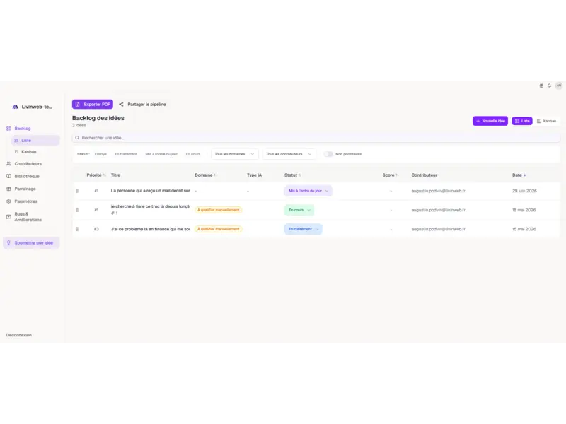 Concevoir une plateforme pour identifier, qualifier…